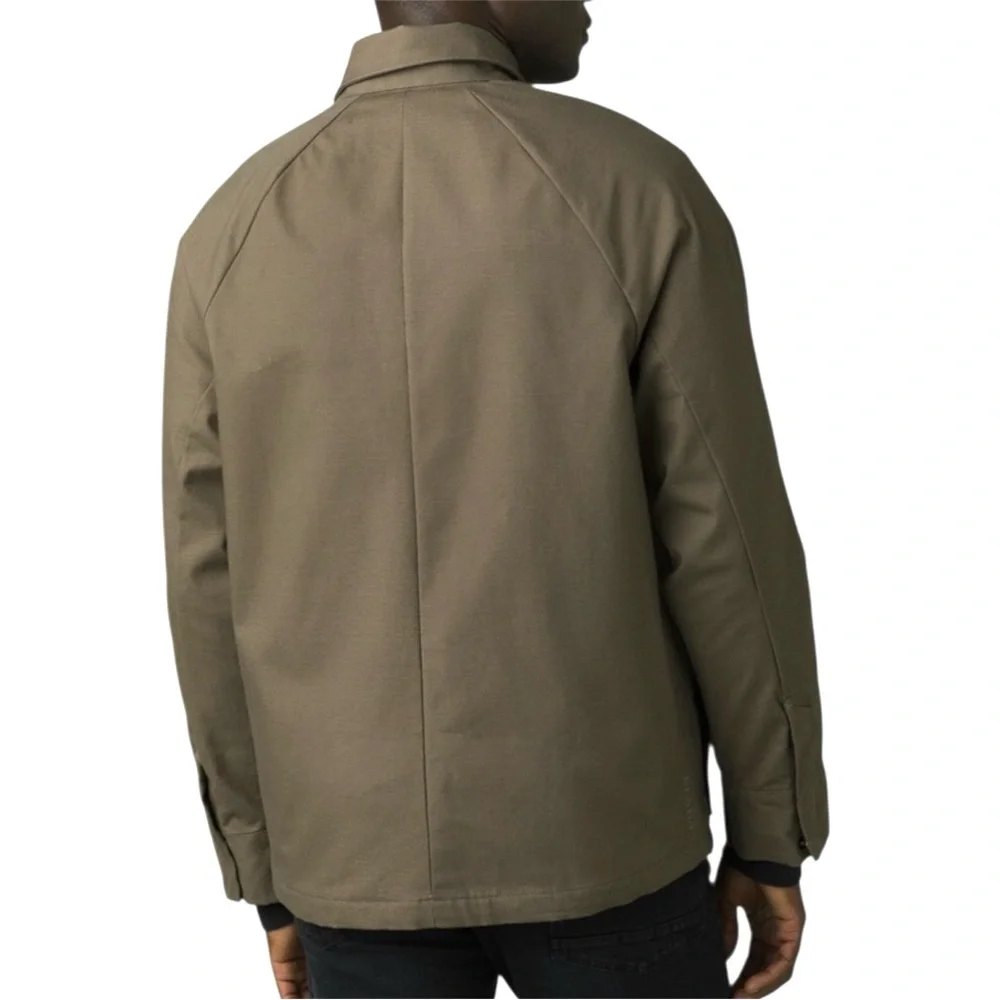 Prana Upper Dash Shirt Jacket Mens L Slate Green Flannel Lined Chore Coat NWOT - Picture 11 of 16